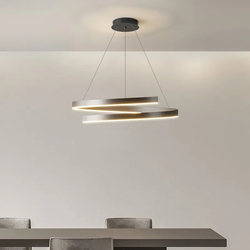 LED-spiralpendel i aluminium til boligindretning