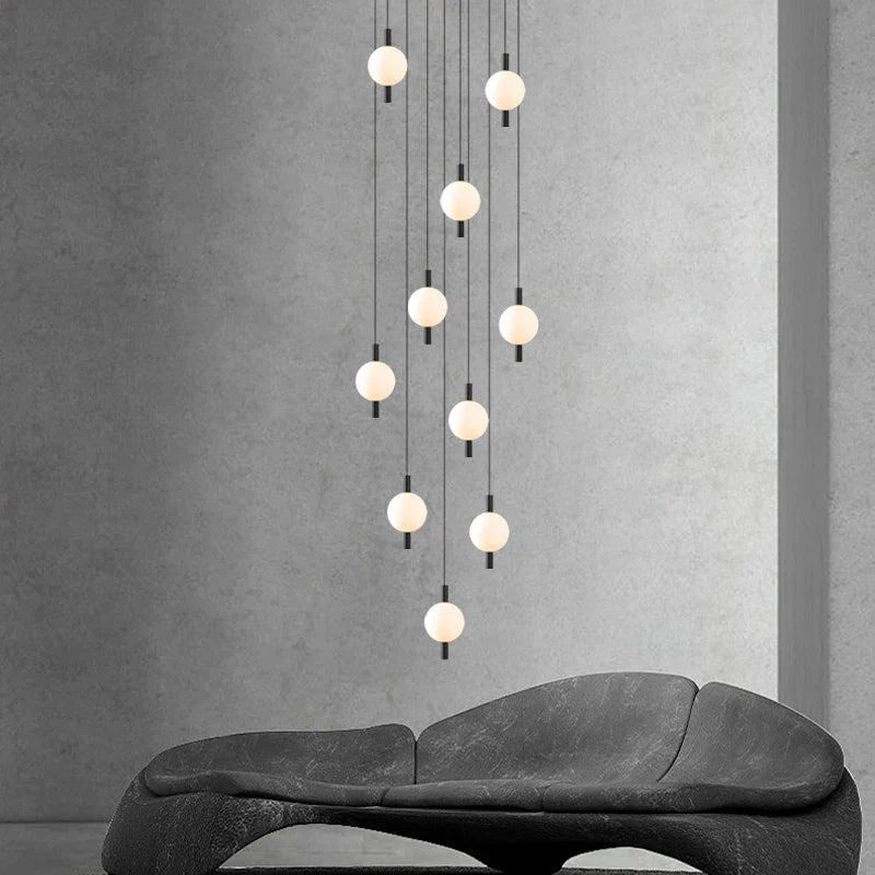 Elegant, moderne, lys globuspendel