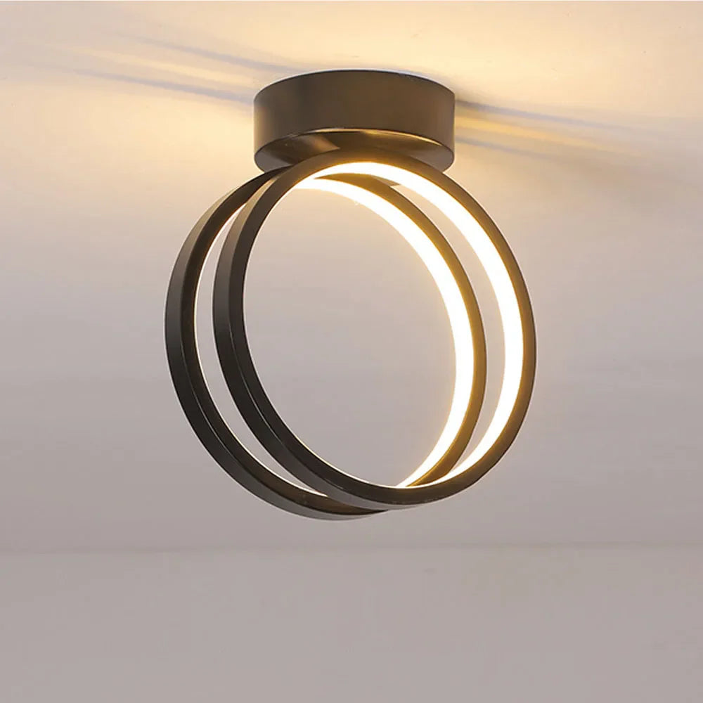 Elegant, moderne, rund LED-lysekrone