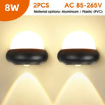 Applique Led Étanche Robuste Multifonction Design Type C 2 Pièces / Aluminium Acrylique Blanc