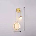 Applique Led Ronde Design Élégant Minimaliste Al / Blanc Chaud (2700-3500K) Murale Chambre