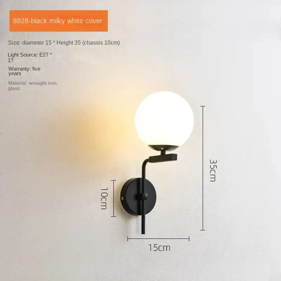 Applique Led Vintage Design Industriel Élégant Noir Style A Murale Chambre