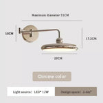 Applique Murale À Bascule Design Led Nordique Élégante Couleur Chromée / Lumière Blanche Chambre