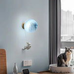 Applique Murale Bleue Pour Chambre D’enfant Planet Beu / 15Cm Murale Enfant