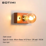 Applique Murale Bois Design Lumineux Élégant Moderne. B Bois Foncé Chambre