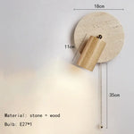 Applique Murale Bois Pierre Design Lumineux. B-2 / Lumière Chaude Chambre