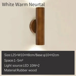 Applique Murale Bois Scandinave Minimaliste Élégante Blanc Chaud Neutre Chambre