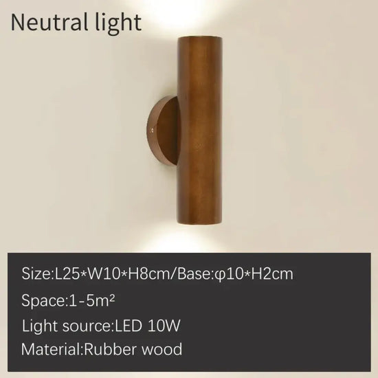 Applique Murale Bois Scandinave Minimaliste Élégante Lumière Neutre Chambre