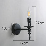 Applique Murale D’art Rétro Nordique Vintage Industriel Avec Ampoule E14 Chambre