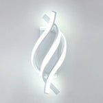 Applique Murale Design Led En Spirale Originale Élégante. Blanc / Chaude Chambre