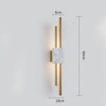 Applique Murale Design Marbre Élégant Lumineux. B - Blanc Chambre