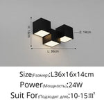 Applique Murale Design Minimaliste Élégant Lumineux Moderne C Noir 3 Têtes / Luminosité
