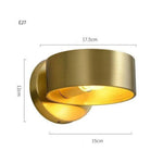 Applique Murale Dorée Led Design Élégant Métal. Chambre