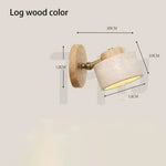 Applique Murale En Pierre Design Lumineux Rotatif Couleur Du Bois Rond Applique Chambre