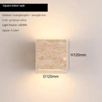 Applique Murale En Pierre Naturelle Élégante Carré / Blanc Froid (5500-7000K) Applique Chambre
