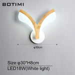 Applique Murale Led Bois Design Épuré Blanc Lumière Blanche Chambre