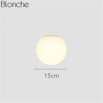 Applique Murale Led Boule Design Contemporain Verre 15Cm Chambre