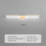 Applique Murale Led Chaleureux Grain Naturel A-Couleur Bois-100Cm / Nartuel Blanc Chambre