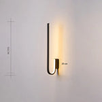 Applique Murale Led Contemporaine Élégante Lumineuse. H-50Cm / Blanc Chaud (2700-3500K) Chambre
