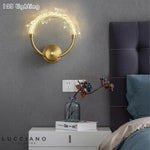 Applique Murale Led Cristal Design Moderne Élégant Diamètre 30Cm / Lumière Chaude Chambre