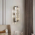 Applique Murale Led Cristalline Dimmable Élégante. Chambre