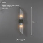 Applique Murale Led Cristalline Scandinave Chic. B Noir / Blanc Chaud (2700-3500K) Chambre