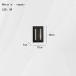 Applique Murale Led Cuivre Design Lumineux Élégant Noir / Changeable Chambre