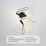 Applique Murale Led Design Contemporain Chic. A-Noir / Blanc Froid Chambre