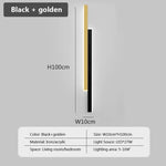 Applique Murale Led Design Contemporain Lumineux. Or Noir 100Cm / Blanc Chaud Chambre