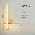 Applique Murale Led Design Élégant Salon. 25X45Cm / Chine Blanc Chaud | Or Chambre