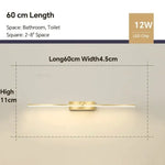 Applique Murale Led Design Épuré Chic. Or 60Cm / Blanc Chaud Chambre