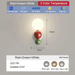 Applique Murale Led Design Minimaliste Élégant Blanc Rouge Vert / 3 Température De Couleur