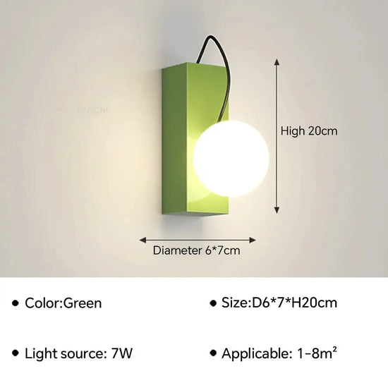 Applique Murale Led Design Minimaliste Élégant Chambre