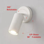 Applique Murale Led Design Moderne Rotative Chambre