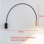 Applique Murale Led Dorée Minimaliste Chic. B-Or / Lumière Chaude Chambre