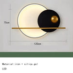 Applique Murale Led Élégante Design Contemporain 120Cm-Noir / 3 Modifiables Chambre