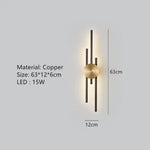 Applique Murale Led Élégante Design Contemporain B-Noir 63Cm / 3 Modifiables Applique Chambre