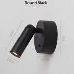 Applique Murale Led Élégante Design Contemporain B-Noir / Lumière Chaude 3000K Chambre