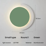 Applique Murale Led Élégante Design Contemporain R1 Vert Petit / Blanc Chaud (2700-3500K) Chambre