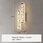 Applique Murale Led Élégante Design Cristalline. Chromé-40Cm / Changeable Applique Chambre