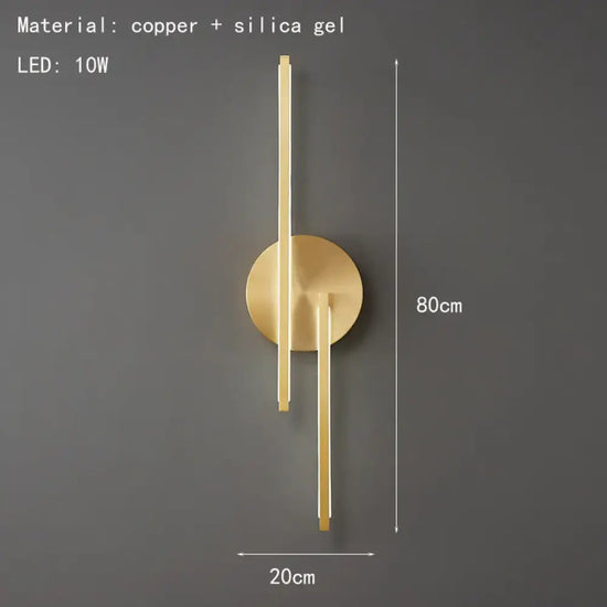 Applique Murale Led Élégante Design Industriel Style A-Or / Changeable Chambre