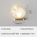Applique Murale Led Élégante Design Lumineux Or D / Tricolore Applique Chambre