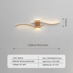 Applique Murale Led Élégante Design Minimaliste A-Noyer / Blanc Chaud Applique Chambre