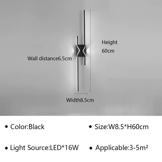 Applique Murale Led Élégante Design Minimaliste Chic Chambre