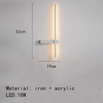 Applique Murale Led Élégante Et Contemporaine B-92Cm-Blanc / 3000K Chambre