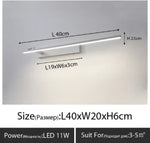 Applique Murale Led Élégante Et Design. Droite Blanc L40Cm / Lumière Neutre Chambre
