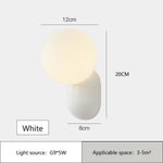 Applique Murale Led Élégante Suspendue Design Blanc / Prise Ue Lumière Chaude Applique Chambre