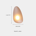 Applique Murale Led En Verre Élégant Scandinave Lumineux. B-Ambre Chambre