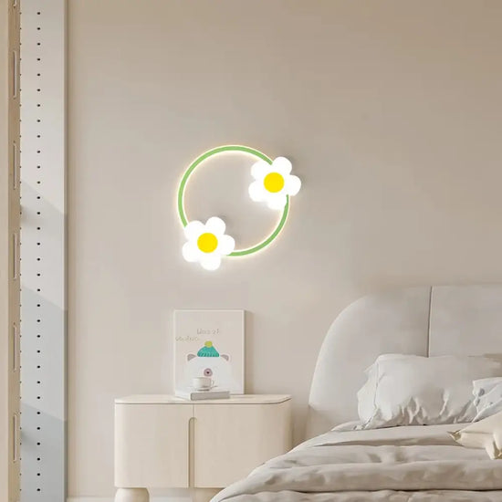 Applique Murale Led Fleur Design Colorée Enfants Chambre
