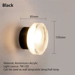 Applique Murale Led Luxueuse Élégante Design. Noir / Blanc Froid 6-10W Chambre